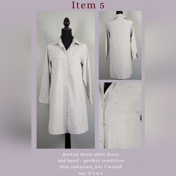 Source Unknown Dresses & Skirts - Grey mini blouse dress